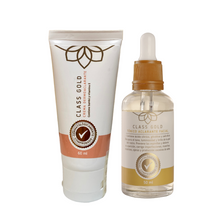 Cargar imagen en el visor de la galería, Kit Tonico Aclarante Facial y Dermoaclarante 60ml Class Gold