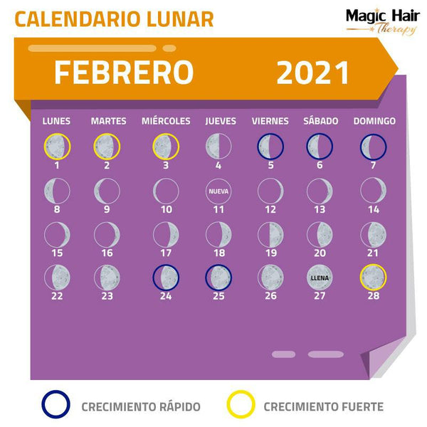 Calendario Lunar Magic Hair - Febrero 2021