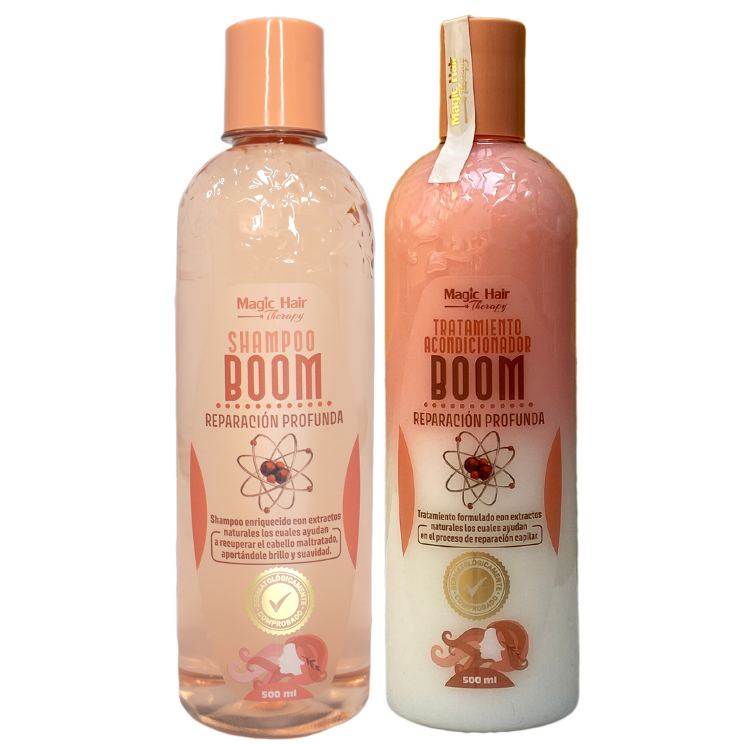 Kit Reparación Boom Shampoo y Acondicionador  Magic Hair Mas Obsequio